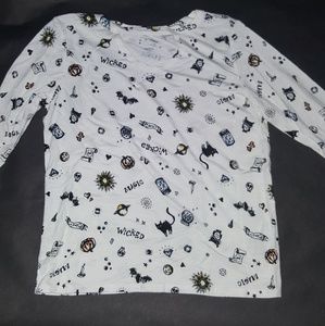 Art Class Halloween Print Long Sleeve Tee